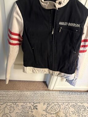 Harley-Davidson Black Jacket Label with Eagle and Red Logo